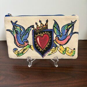 Brighton Love of Art Sparrow Birds 2019 Bag Zip Pouch Cosmetic Bag